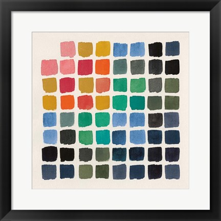 Framed Retro Color Chart Print