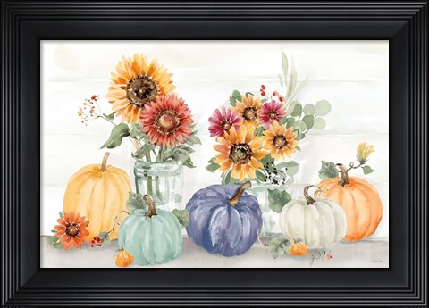 Framed Autumn Ramble VI Navy Print