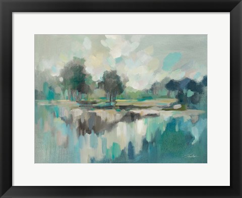 Framed Dreamland with Navy Print