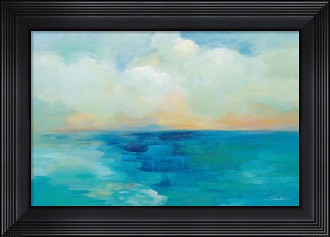 Framed Aquarelle Sea Print