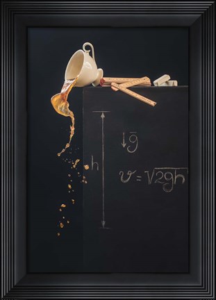 Framed Study With Free Fall Print