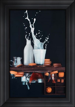 Framed Upside And Down Again (With Milk) Print