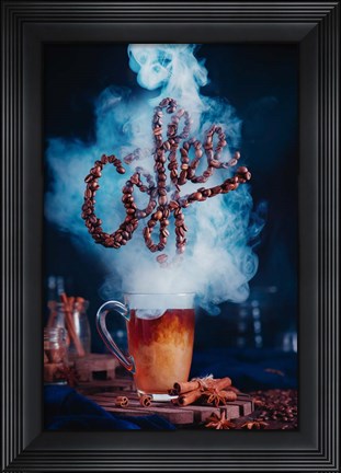 Framed Smell The Coffee Print