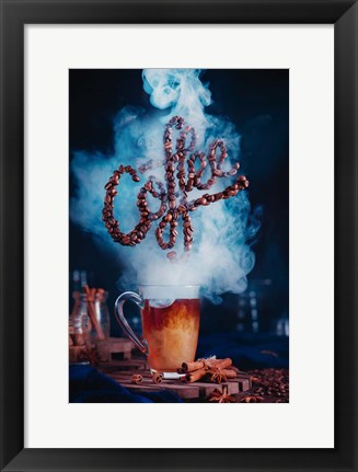 Framed Smell The Coffee Print