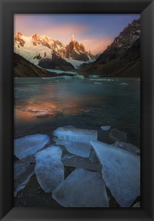 Framed Frozen Morning - Laguna Torre Print