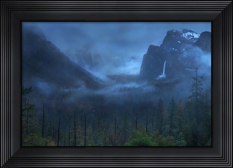 Framed Gloomy Mountain Print