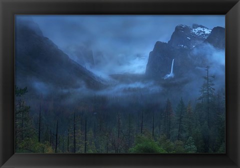 Framed Gloomy Mountain Print