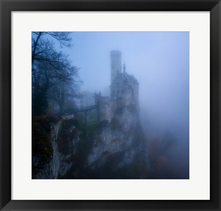 Framed Castle in the Mist Print