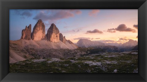 Framed Evening in the Dolomites Print