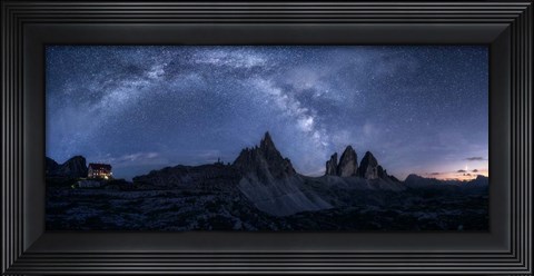 Framed Stars in the Dolomites Print