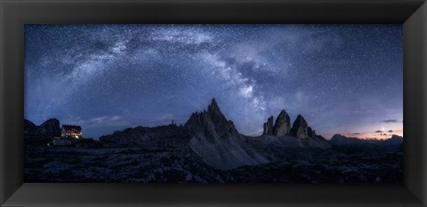 Framed Stars in the Dolomites Print