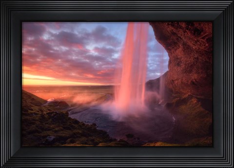 Framed Burning Falls Print
