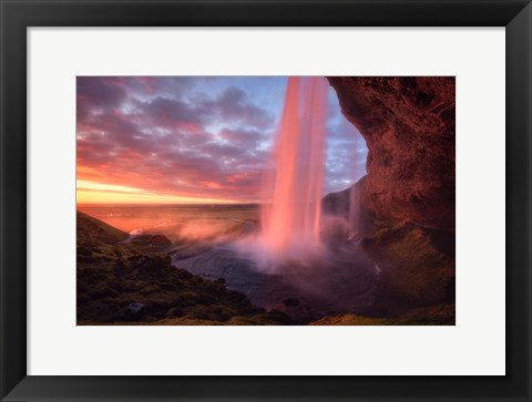 Framed Burning Falls Print