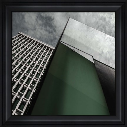Framed Green Panel Print