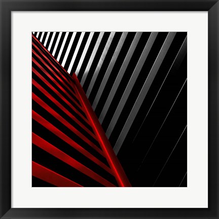 Framed Silver Red Print