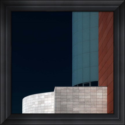 Framed Blue Tower Print