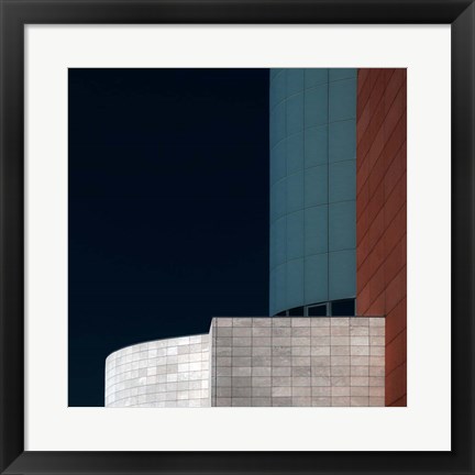 Framed Blue Tower Print