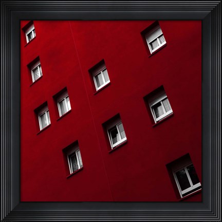 Framed Red White Combi Print
