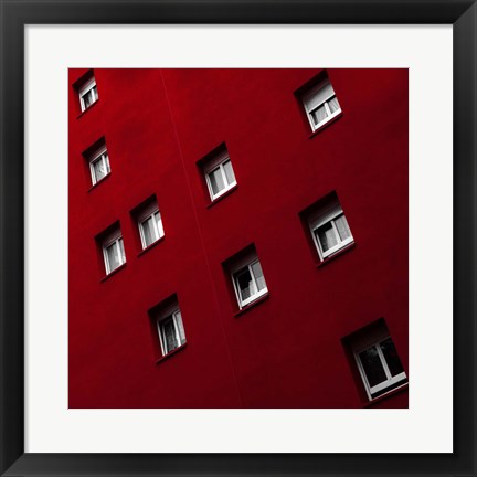 Framed Red White Combi Print