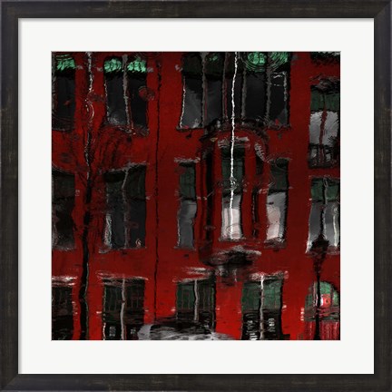 Framed Red House Reflections Print