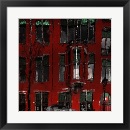 Framed Red House Reflections Print