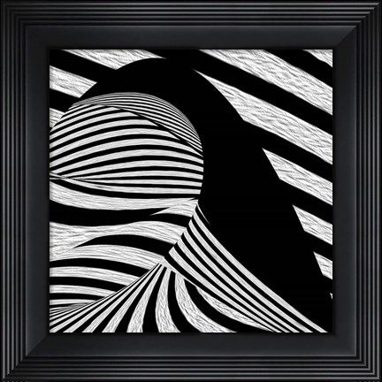 Framed Black Wave Print