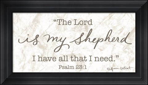 Framed Lord is My Shepherd Print