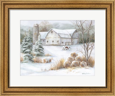 Framed Winter Hay Print
