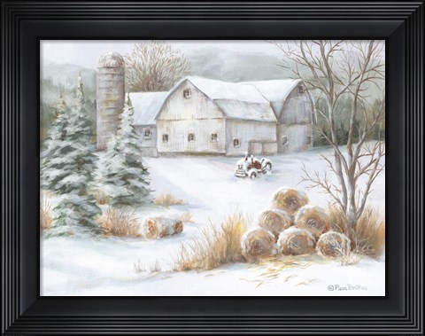 Framed Winter Hay Print