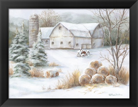 Framed Winter Hay Print