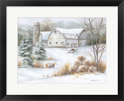 Framed Winter Hay Print