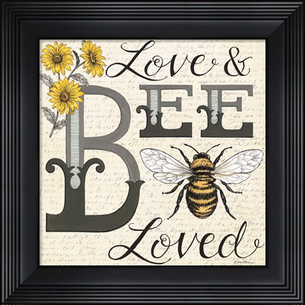 Framed Love &amp; Bee Loved Print
