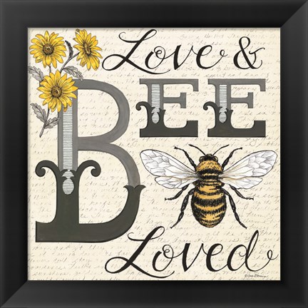 Framed Love &amp; Bee Loved Print