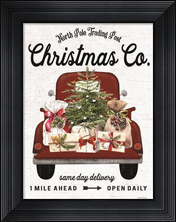 Framed Christmas Co. Truck Delivery Print