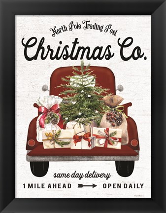 Framed Christmas Co. Truck Delivery Print