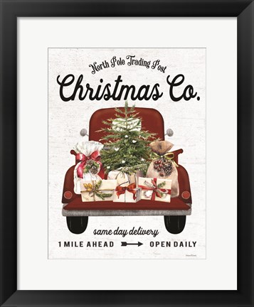 Framed Christmas Co. Truck Delivery Print