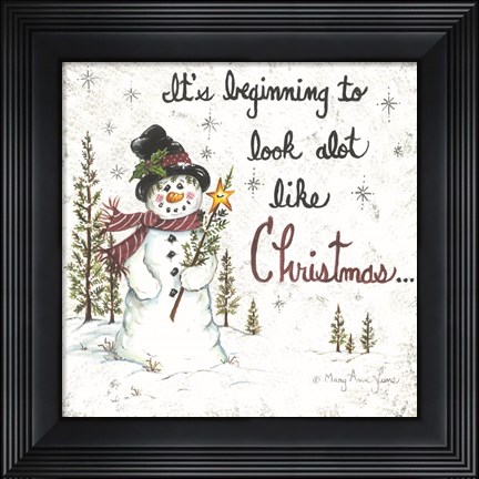 Framed Beginning to Look Like Christmas Print