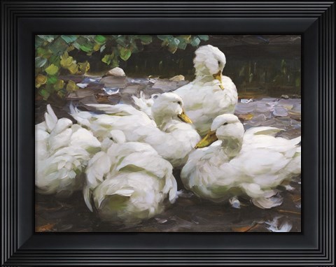 Framed Ducks by the Lake 2 Print