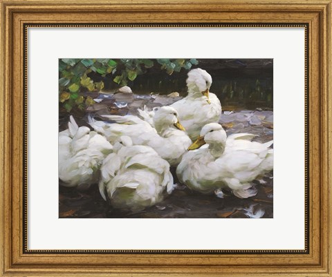Framed Ducks by the Lake 2 Print