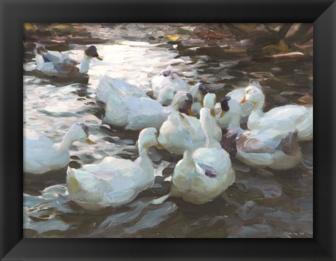 Framed Ducks by the Lake 3 Print