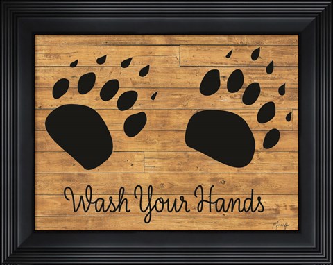 Framed Cabin Wash Your Hands Print