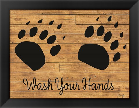 Framed Cabin Wash Your Hands Print