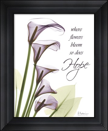 Framed Hope Purple Print