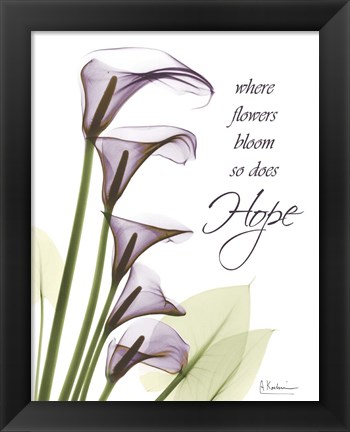 Framed Hope Purple Print