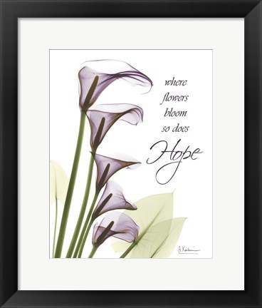 Framed Hope Purple Print