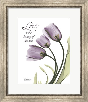 Framed Love Purple Print