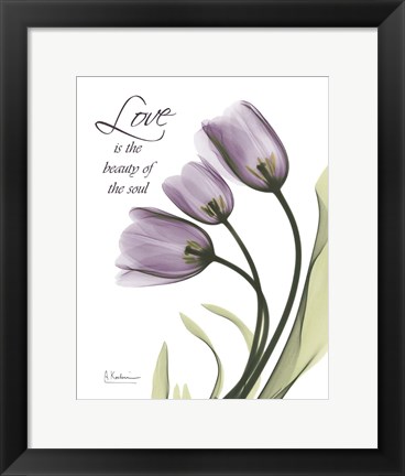 Framed Love Purple Print