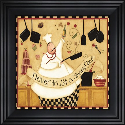 Framed Skinny Chef Print