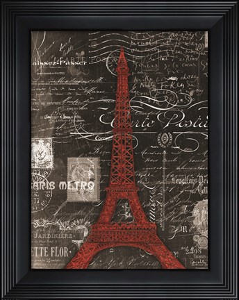 Framed Paris Red Print