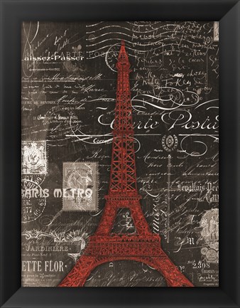 Framed Paris Red Print